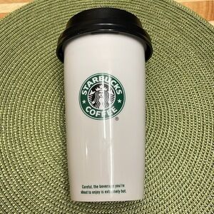 STARBUCKS | 2009 |Classic | Mermaid Logo |Ceramic | Travel Mug | 12 oz | 355 ml